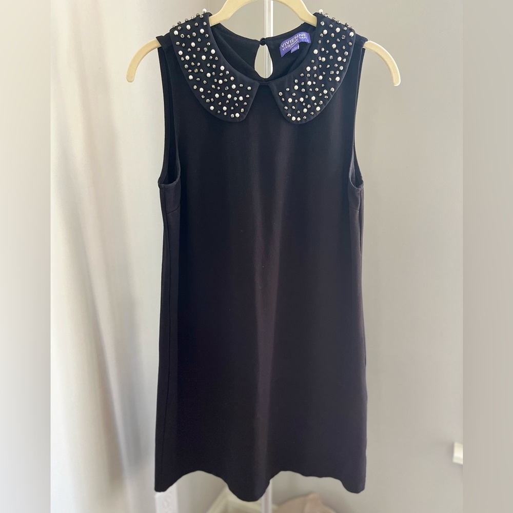 Black dress with beading detail